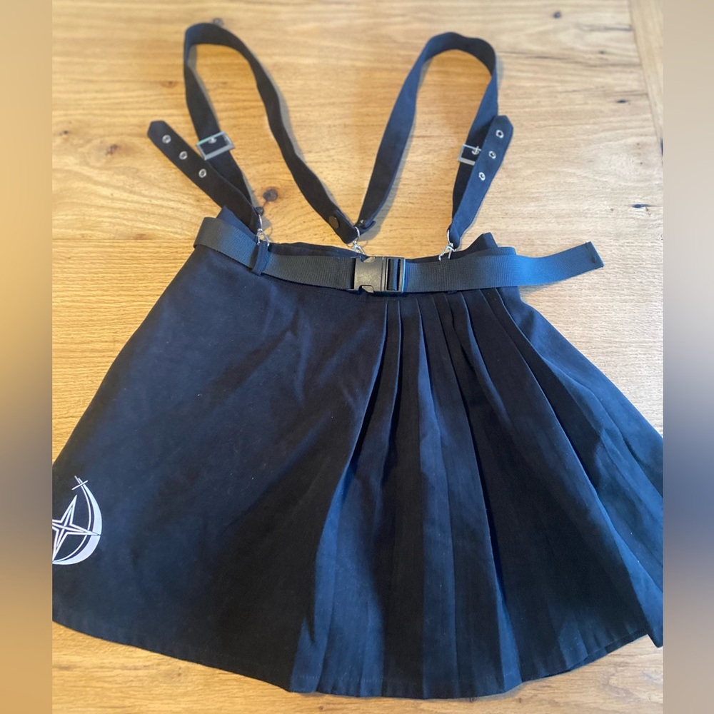 GJQ Harajuku Japanese Streetwear Suspender Skirt Punk Black Women’s Preloved‎